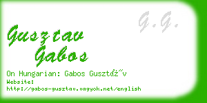 gusztav gabos business card